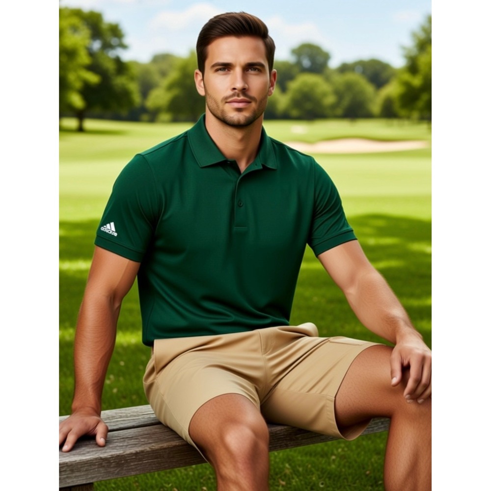 Adidas Men's Golf Polo Green Size L - Picture 9 of 9